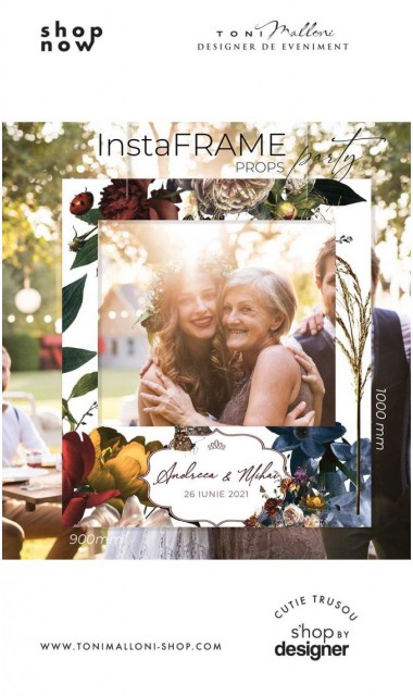 Rama props cabina foto personalizata in tematica evenimentului Instaframe Familie 1
